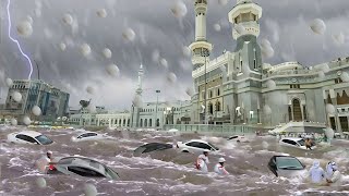 Rain and Flash Floods in Madinah Munawara Saudi Arabia Today August 31 2024 Madinah Munawara Rain [upl. by Eiromem]