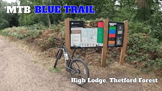 Blue Trail Mountain Biking at High Lodge Thetford Forest [upl. by Nneb]