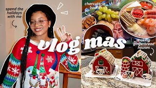 COZY VLOGMAS 🎄 gingerbread houses holiday blind boxes opening gifts celebrating with friends [upl. by Othelia306]