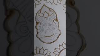 Lippan art  durga maa face [upl. by Towbin]