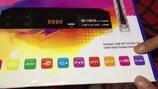 Skybox A1 Combo DVB T2 S2 AVS H265 BISS CCcam Tandberg PowerVu [upl. by Cavuoto174]