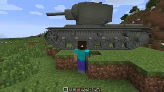 Minecraft MCheli mod 1710  Tanks in Maincraft part 2  Alexuha Minecraft [upl. by Camfort]