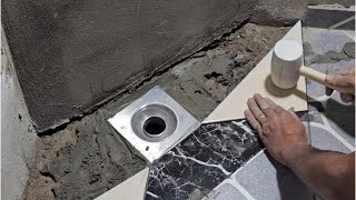 How to install a sewer drain in its original location [upl. by Aihsoem]