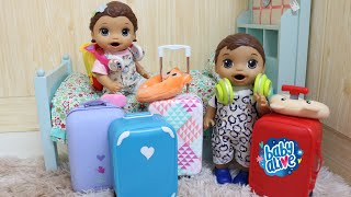 BABY ALIVE GÊMEOS LAURINHA E FELIPINHO VÃO PASSAR O FIM DE SEMANA NA CASA DA TITIA [upl. by Aloel730]