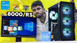 8000 Rs Budget Intel i5 PC Build⚡ Best For Students amp Gamers🪛 Testing PC amp Android Games [upl. by Adniram]