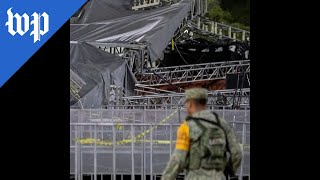 Deadly stage collapse at Mexican campaign rally [upl. by Zanas]