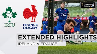 Ireland v France  EXTENDED Highlights  Tight Contest Goes Down To Wire  2021 Guinness Six Nations [upl. by Sascha]