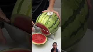 watermelon fruitcarvingwatermelon satisfying watermeloncarving fruit shorts [upl. by Virendra345]