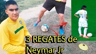 Como hacer 3 regates de Neymar Jr tutorial paso a paso [upl. by Alket]