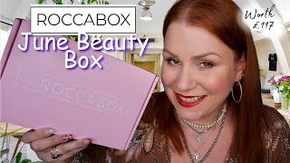 UNBOXING ROCCABOX £15 JUNE BEAUTY SUBSCRIPTION BOX  WORTH £117  CODE [upl. by Atterahs]