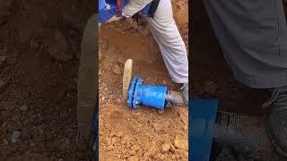 Clever installation process of pipe adapters with hammer and wood [upl. by Suollecram119]