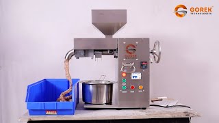 GOREK MINI COMMERCIAL OIL PRESS MACHINE GTO101 Capacity upto 20 kghr 91 9016891389 [upl. by Ahseinad]