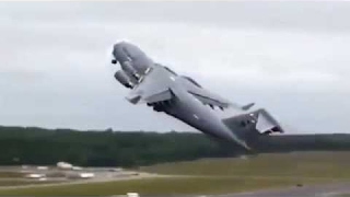 USAF C 17 Globemaster III Crash Moments Before the Impact [upl. by Ahsas]