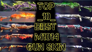 BEST M1014 GUN SKIN IN FREE FIRE  Top 10 best M1014 gun skin in free fire  best M10 in FF [upl. by Ttesil]