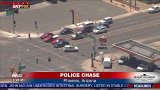 WATCH Crazy Police Chase In Phoenix FNN [upl. by Rhines]