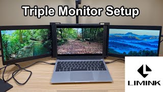 Triple Monitor Set Up Limink Laptop Monitor Makes Programming On the Go Easy [upl. by Frendel331]