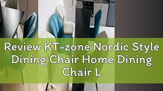 Review KTzone Nordic Style Dining Chair Home Dining Chair Living Room Leisure Chair PU Waterproof [upl. by Hadley]