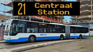 GVB Amsterdam Bus Lijn 21 Geuzenveld  Centraal Station [upl. by Nitsua294]