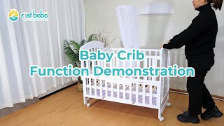 Craft Child Multi functional Wooden Baby Crib Kids Beds [upl. by Conn]