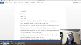 Formatting MLA Annotated Bibliography [upl. by Capello]