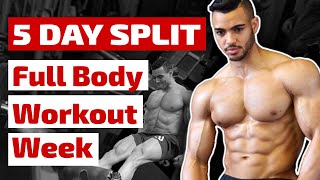 Full Workout Week for a Perfect Physique  5 Day Split with Top Trainer Justin [upl. by Annil]