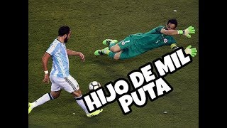 Relator enojado el gol errado de Higuaín ante Chile Copa América 2016  relator Alberto riamundi [upl. by Nrol284]