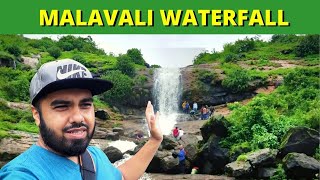 Malavali waterfall  Bhaja caves  Places to visit in Lonavala [upl. by Atiroc]