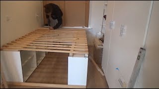 DIY freestanding bed with lots of cosplay storage [upl. by Aleibarg]