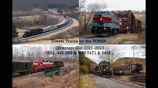 Diesel Trains on the WMSR Directors Cut 20212023 501 450 558 amp WM 7471 amp 7436 4K [upl. by Maritsa]