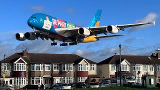 165 Airplanes in 1 Hour Myrtle Avenue Plane Spotting 🇬🇧 London Heathrow Airport [upl. by Eldridge986]