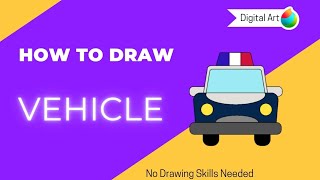 HOW to draw doodles Zero Skills vehicles  policecar 🚓🚔🚨👮🏻‍♀️👮🏻‍♂️ MediBang Paint Pro [upl. by Ayekan824]