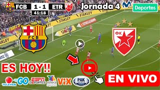 Barcelona vs Estrella Roja en vivo donde ver a que hora juega Barcelona vs Estrella Champions [upl. by Atinaej57]