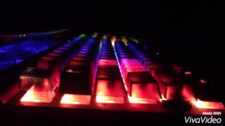 Corsair K70 RGB with Black Transparent Keycaps In Rainbow Wave Mode [upl. by Kelcy110]