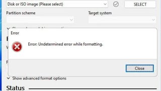 Undetermined error while formattingRufus error resolved Bootable pendrive Rufus error [upl. by Oirifrop]