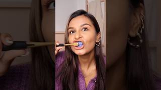 Trying VIRAL Purple Toothpaste by Colgate💜 viral shorts ad [upl. by Vinia]