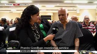 Pravin Gordhan  Memorial service underway in Durban Former Judge Zak Yacoob [upl. by Boswall]