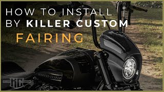 How To Install Killer Custom quotAggressorquot Street Bob FXBBS And Low Rider FXLRS Headlight Fairing [upl. by Aurita576]