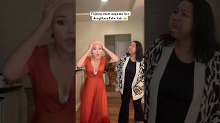 Nanay is not a fan of the Ariana Grande wig 😆 funny filipino arianagrande cosplay [upl. by Jethro]