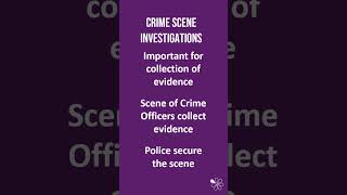 Crime Scene Investigations  60 Second Criminology WJEC Level 3 Unit 3 [upl. by Fan145]