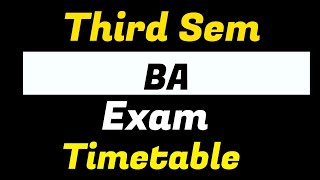 Third Sem BA exam timetable calicutuniversity thirdsemester calicutuniversity [upl. by Aneeuqal51]