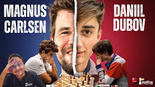 The creative genius of Dubov vs GOAT Magnus Carlsen  World Rapid Teams 2024 [upl. by Atram]