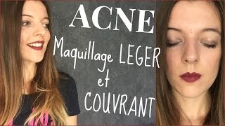 ACNE amp Cicatrices  Maquillage LEGER et COUVRANT de JOUR [upl. by Gnuy]