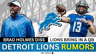 Detroit Lions Rumors GM Takes Shot At Brad Holmes Lions Sign QB Cade Peterson Sign WR Zay Jones [upl. by Ajiat]