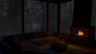 Relax with Rain and Gentle Firelight in a Cozy Corner for Ultimate Calm and Comfort [upl. by Avan]