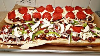 French Bread Pizza Recipe  One Pan Meal Idea  How to Make Pizza  Easy Pizza Recipe [upl. by Ila]