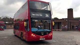 Md1 route 36 fully electric bus optare prototype road testing bus [upl. by Ellsworth]