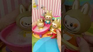 Cute LABUBU Doll BATHTIME 😍labubu popmart papular cocomelon cute shorts best mama viral [upl. by Casmey876]