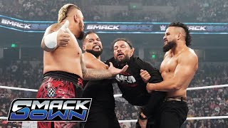 FULL SEGMENT The Bloodline destroy Roman Reigns and Jimmy Uso SmackDown Oct 18 2024 [upl. by Erin]