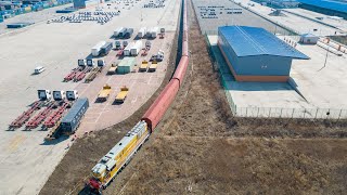 First JSQ freight train from NE Chinas Heilongjiang to Europe departs [upl. by Ellehsram]