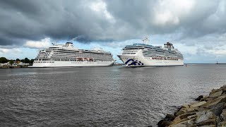 4K „Coral Princess“ Erstanlauf in RostockWarnemünde  Maiden call [upl. by Idonna]